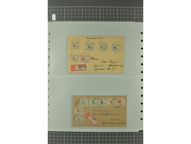 1945/48, umfangreiche Sammlung Altdöbern bis Wurzen mit ca. 280 Briefen, Karten und Ganzsachenkarten inkl. Barfreimachung und