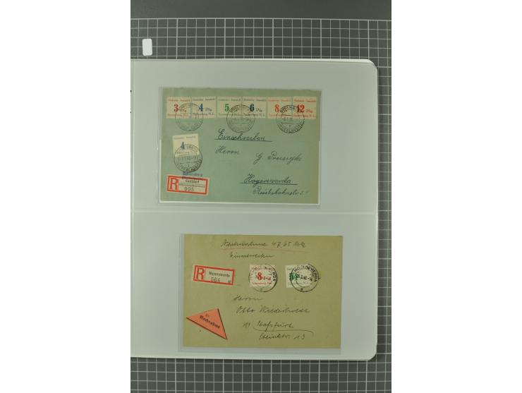 1945/48, umfangreiche Sammlung Altdöbern bis Wurzen mit ca. 280 Briefen, Karten und Ganzsachenkarten inkl. Barfreimachung und