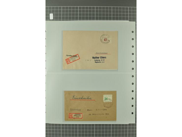 1945/48, umfangreiche Sammlung Altdöbern bis Wurzen mit ca. 280 Briefen, Karten und Ganzsachenkarten inkl. Barfreimachung und