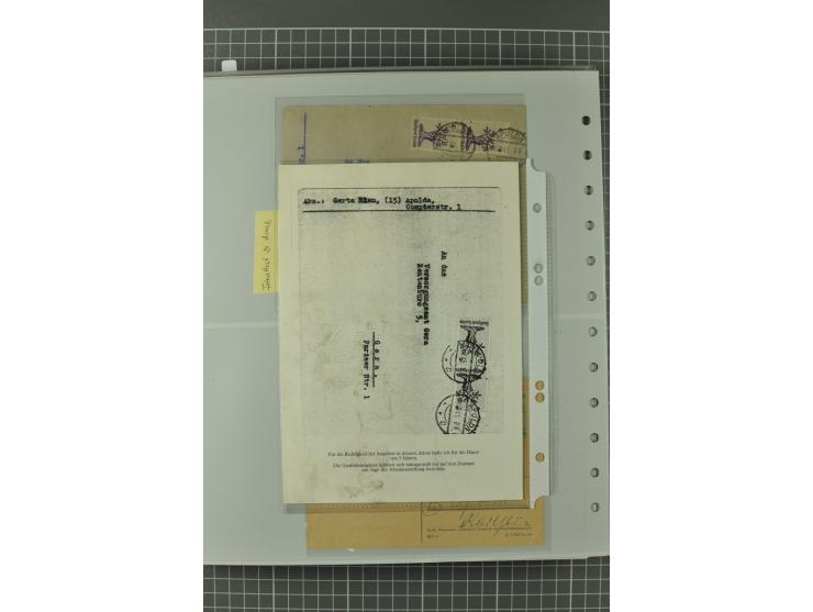 1945/48, umfangreiche Sammlung Altdöbern bis Wurzen mit ca. 280 Briefen, Karten und Ganzsachenkarten inkl. Barfreimachung und