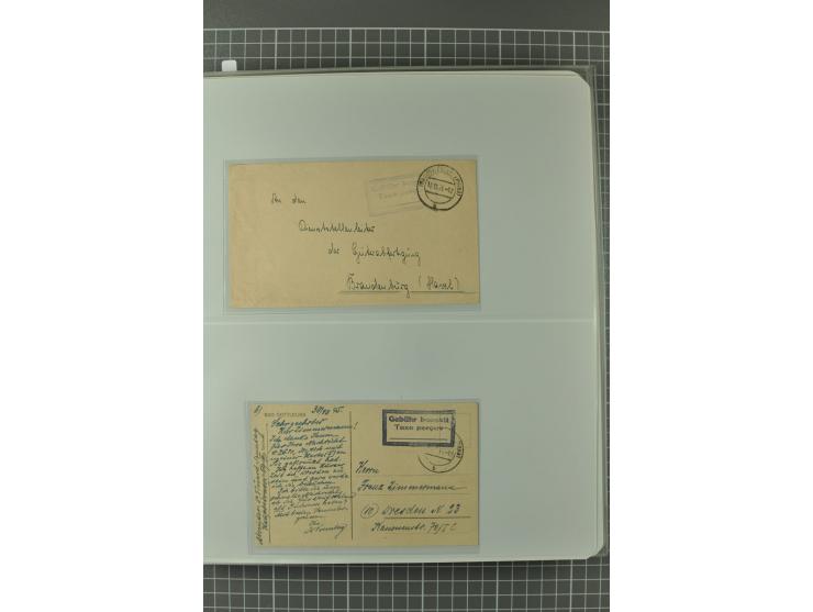 1945/48, umfangreiche Sammlung Altdöbern bis Wurzen mit ca. 280 Briefen, Karten und Ganzsachenkarten inkl. Barfreimachung und