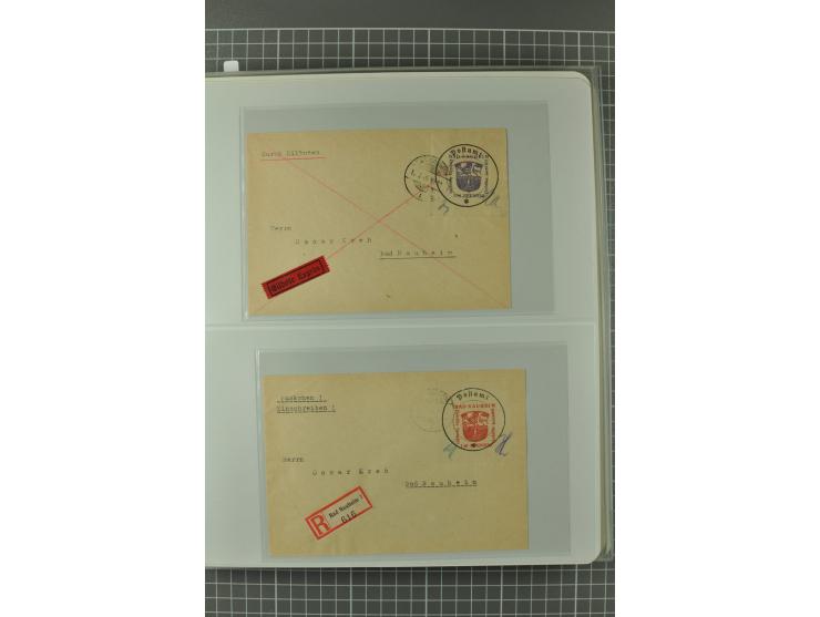 1945/48, umfangreiche Sammlung Altdöbern bis Wurzen mit ca. 280 Briefen, Karten und Ganzsachenkarten inkl. Barfreimachung und