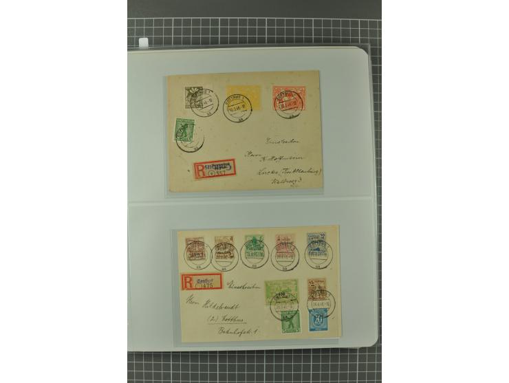 1945/48, umfangreiche Sammlung Altdöbern bis Wurzen mit ca. 280 Briefen, Karten und Ganzsachenkarten inkl. Barfreimachung und