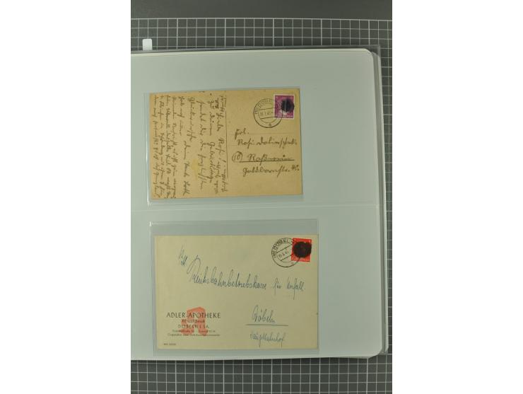 1945/48, umfangreiche Sammlung Altdöbern bis Wurzen mit ca. 280 Briefen, Karten und Ganzsachenkarten inkl. Barfreimachung und