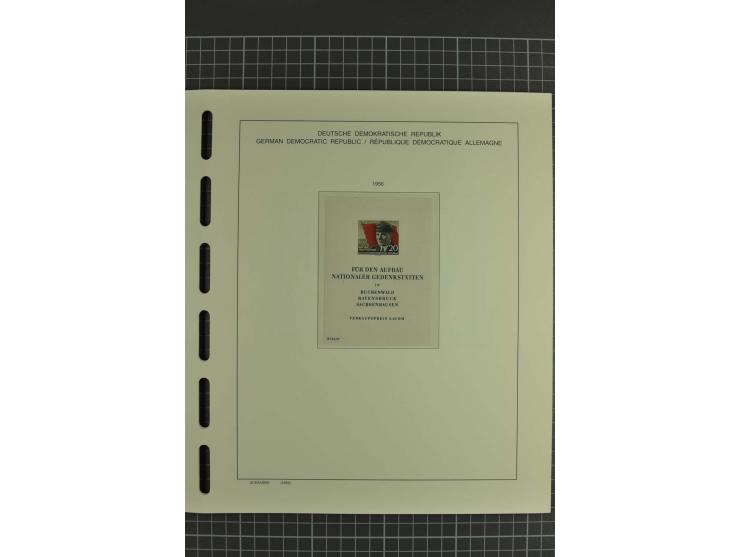 1949/90, postfrische kpl. Sammlung, überwiegend Rand- und Eckrandstücke, in 3 Schaubek-Alben