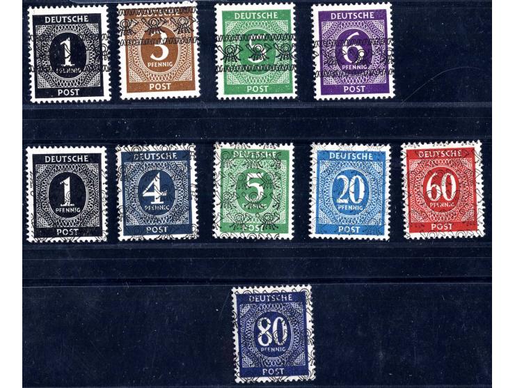 1948, 10 verschiedene postfrische Werte ex Mi.-Nr. I/I-IX/II, alle sign. Schlegel D. BPP (Mi. 725,-)