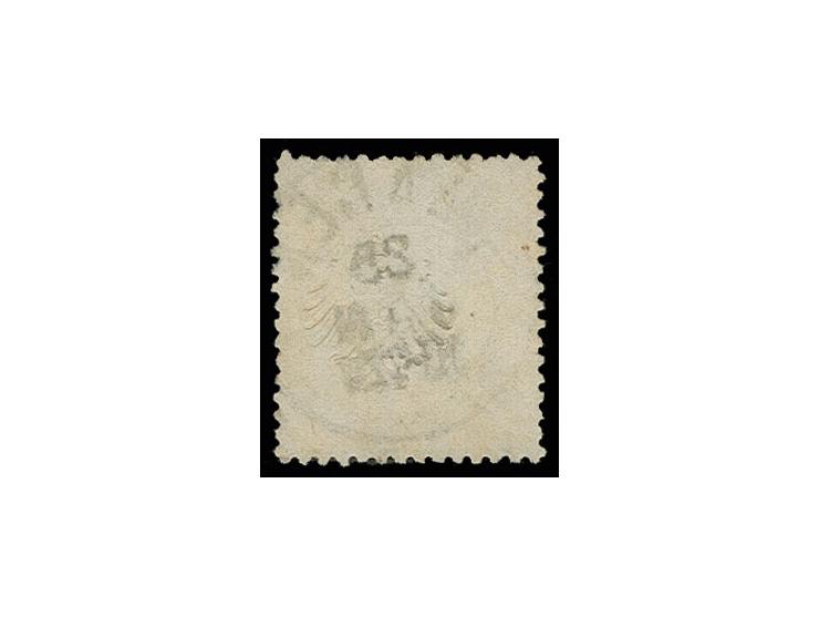 18 Kr. ockerbraun mit starker, ca. 2,5 mm nach rechts unten versetzter Prägung, mit Baden-EKr. "HAAGEN 25 JAN" , leichte Pati