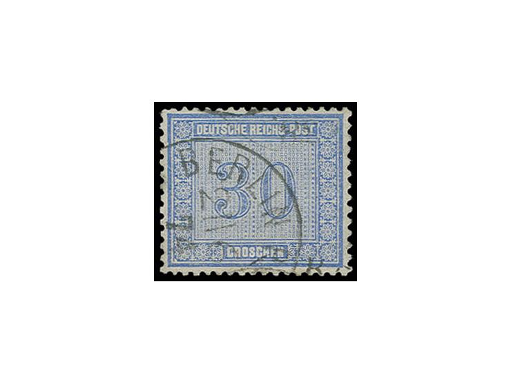 Innendienstmarke 30 Gr. grauultramarin mit EKr. "BERLIN P.E.38/21.6.74", tadellos, sign. Grobe, Fotoattest Krug BPP (Mi. 3.40