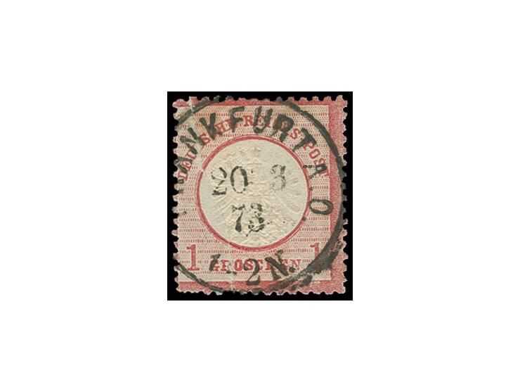 1 Gr. karmin auf geklebter Papierbahn mit EKr. "FRANKFURT A. O. 20 3 73", bisher einzig bekanntes Exemplar, Fotoatteste Somme