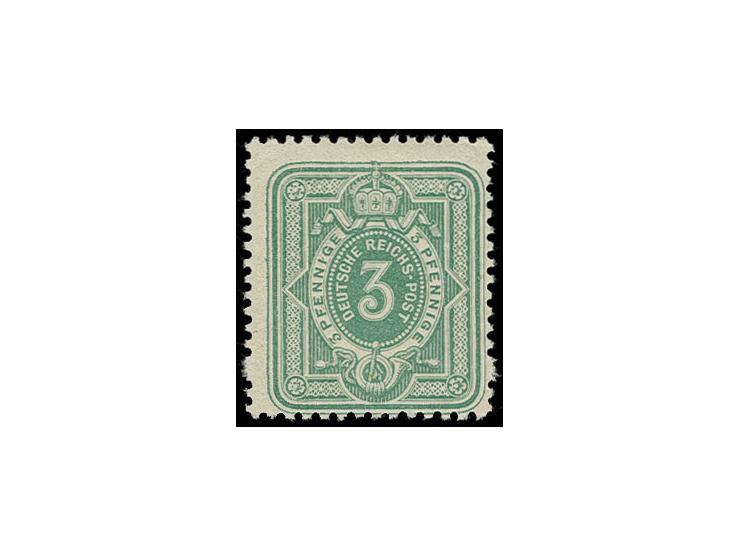 3 Pfge. grün mit fehlenden Zähnungslöchern links und rechts (14s), postfrisch, Kabinett,  Fotoattest Jäschke-L. BPP
