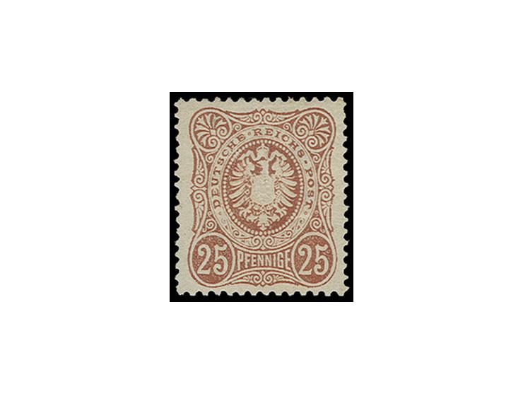 25 Pfge. rötlichbraun, ungebraucht, tadellos, Fotoattest Jäschke-L. BPP