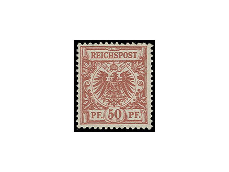 50 Pfg. braunrot (feuerrot), ungebraucht, kleine dünne Stelle, sonst einwandfrei, sign. Friedemann, Fotobefund Wiegand BPP (M