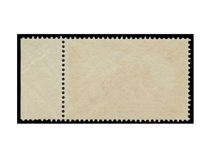 1 M. karminrot, rechtes Randstück, postfrisch, Kabinett, Fotoattest Jäschke-L. BPP (Mi. 1.900,-)