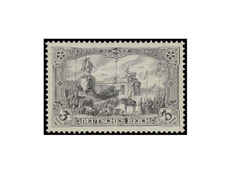 3 M. schwarzviolett, postfrisch, Kabinett, Fotoattest Jäschke-L. BPP (Mi. 1.800,-)