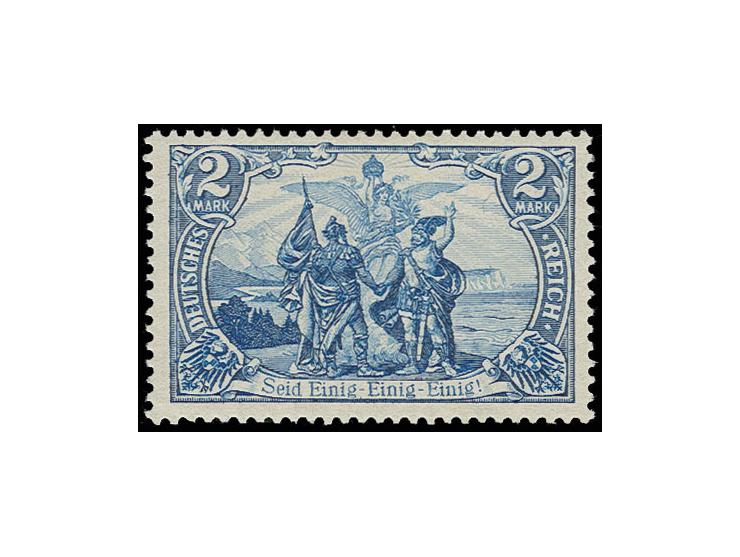 2 M., schwarzblau, lateinisch, ungebraucht, tadellos, Fotoattest Jäschke-L. BPP (Mi. 1.300,-)