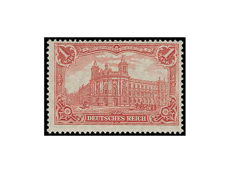 1 M. rotkarmin, postfrisch, Pracht, Fotoattest Jäschke-L. BPP