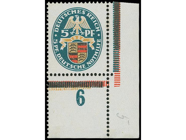 5 Pfg., rechte untere Bogenecke, postfrisch, Pracht, private Signatur und Fotoattest Schlegel BPP (Mi. 1700,-)