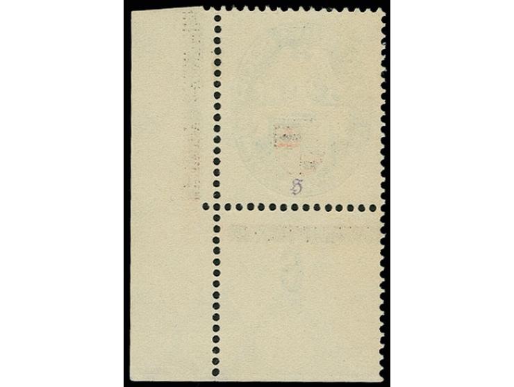 5 Pfg., rechte untere Bogenecke, postfrisch, Pracht, private Signatur und Fotoattest Schlegel BPP (Mi. 1700,-)