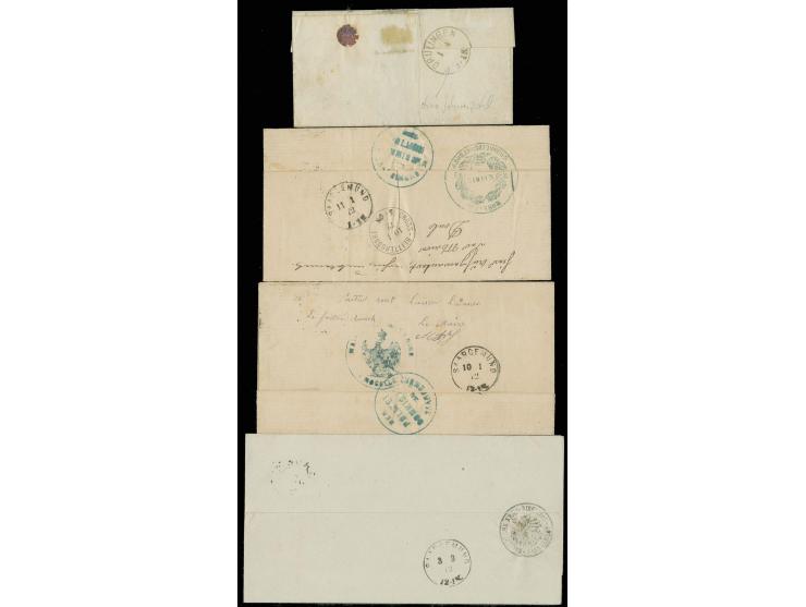 HUFEISENSTEMPEL: "SAARGEMÜND 3 JAN. 70" sauber auf 1 Gr. Kleiner Schild und nebengesetzt auf kleiner Briefhülle nach Drulinge