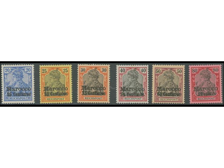 1900, Reichspost, amtlich unverausgabt in Type II: 25 C.-1 Pfg., ungebraucht, 50 C. rückseitig kleines Fleckchen, sonst einwa