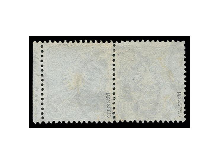 Vorläufer: Pfennig-Ausgabe 20 Pfg. ultramarin im waagerechten Paar mit Stempel "STEPHANSORT 20 9 91", sign. Mansfeld