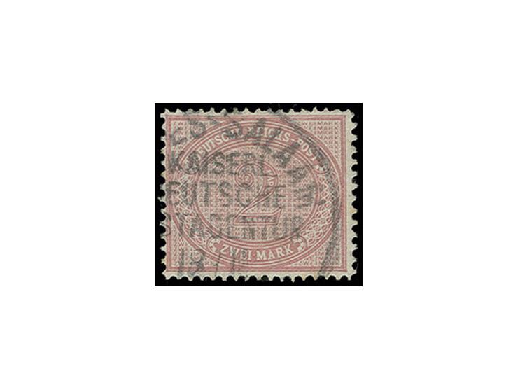 Vorläufer: 2 M. mittelrosalila, farbfrisch, mit sauberem Teilabschlag "DAR-ES-SALAMM KAISERL. DEUTSCHE POSTAGENTUR 18/11",  f