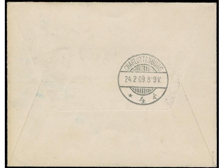5 und 25 Pfg. mit Stempel "DSP JALUIT-LINIE b 30 12 08" auf kleinem R-Brief an Dahmann, Charlottenburg mit Ankunftsstempel, s