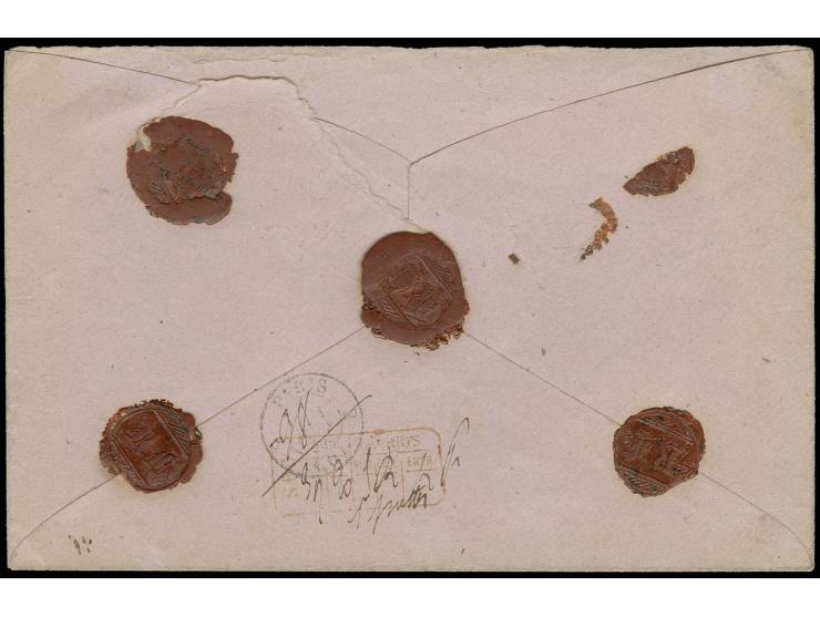 1-5 M. mit Stempel "JALUIT 27 9 06" auf R-Brief nach Nürnberg mit Ankunftsstempel, Kabinett, ex Slg. Severin