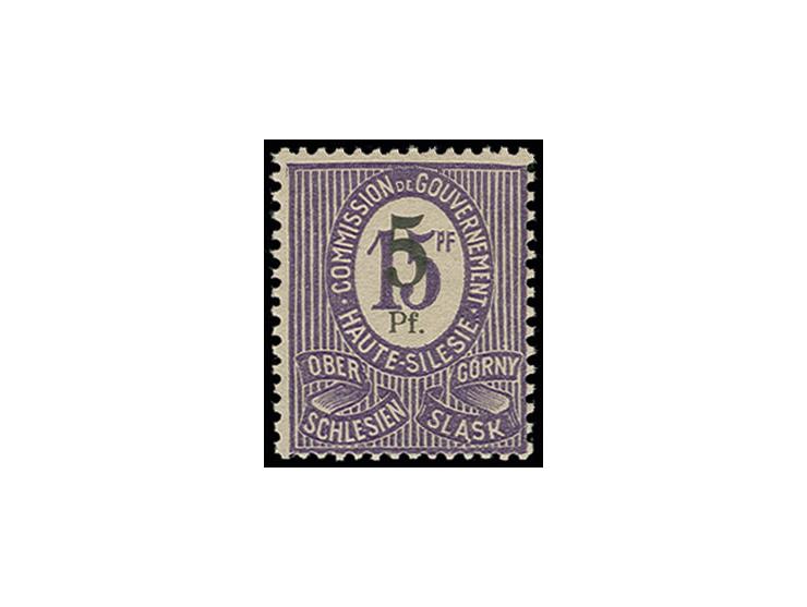 1920, Fehldruck 5 Pf. auf 15 Pfg. violett, postfrisch, Pracht, Fotoattest Gruber BPP