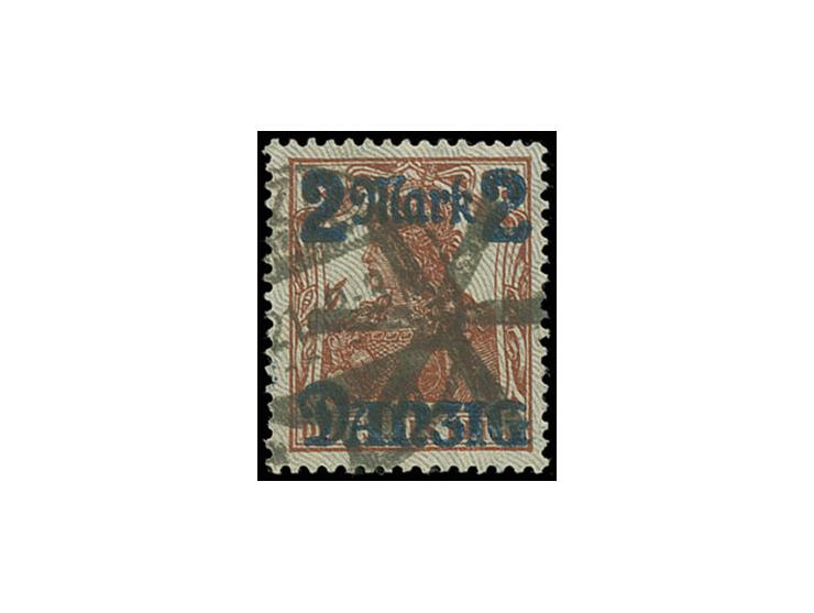 dito, sauber mit Korkstempelentwertung von Danzig 1, Kabinett, Fotoattest Gruber BPP