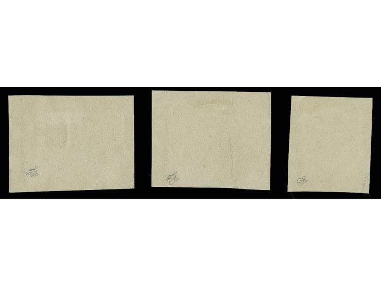 Großer Innendienst 60 Pfg.-2 M. kpl., je mit falschem Stempel "DANZIG * 1 r 27.8.20" auf Briefstück, Kabinett, Fotoattest Gru