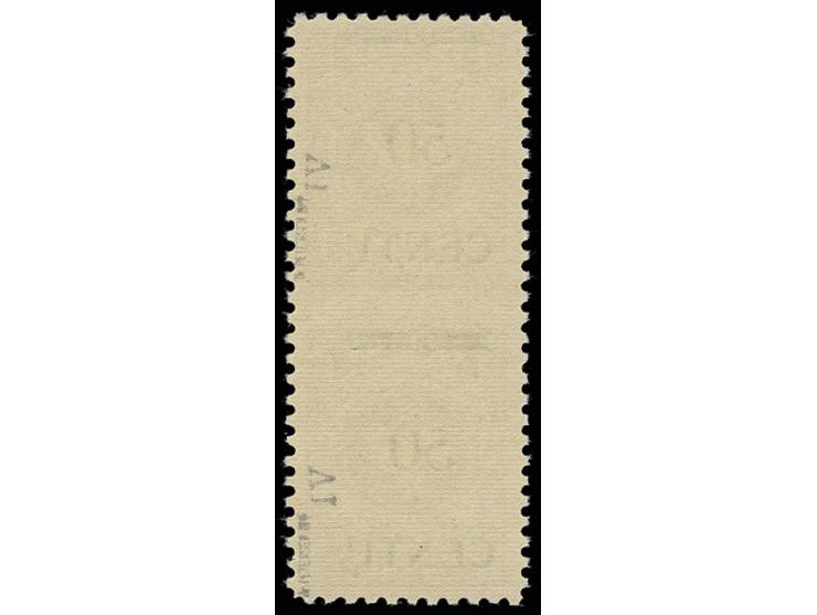 50 C. auf 500 M. im senkrechten Paar, in der Mitte ungezähnt, postfrisch, Kabinett, sign. Dr. Petersen BPP