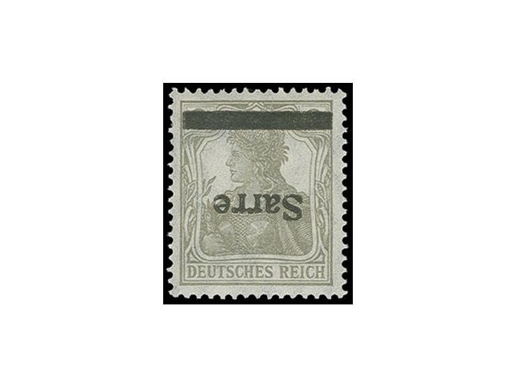 Aufdruck Type I: 2 Pfg. mit kopfstehendem Aufdruck, ungebraucht, Pracht, mehrfach sign. und Fotobefund Ney BPP (Mi. 400,-)