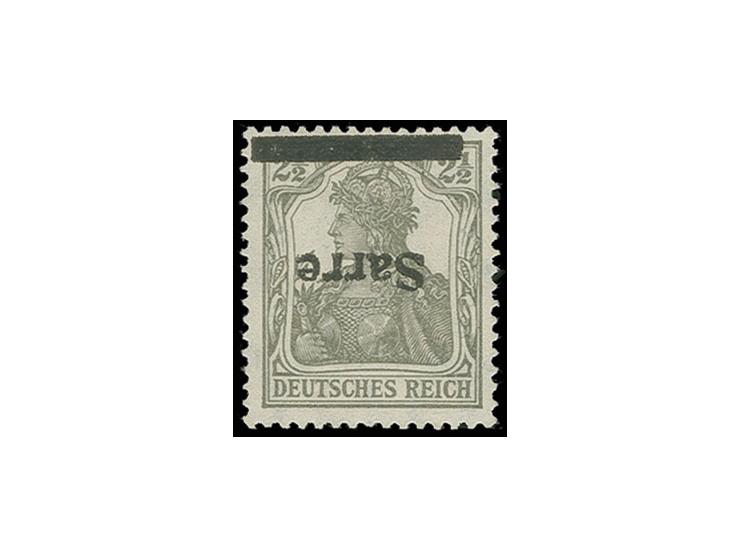 2½ Pfg. mit kopfstehendem Aufdruck, ungebraucht, Pracht, sign. Dr. Dub und Böcking sowie Fotobefund Ney BPP (Mi. 450,-)