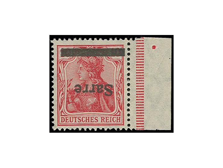 10 Pfg.,  Aufdruck kopfstehend, ungebraucht, Fotoattest Braun BPP