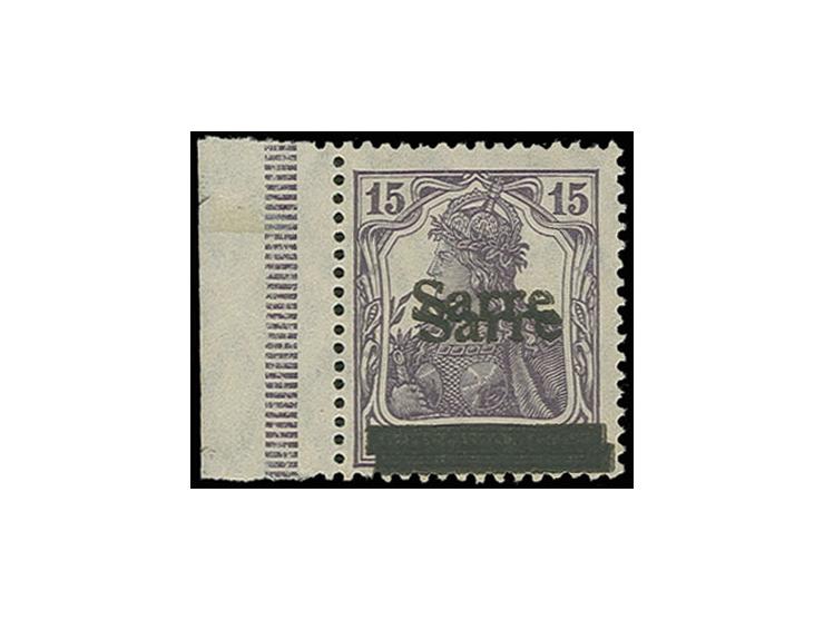 15 Pfg., doppelter Aufdruck, ungebraucht, signiet J. Böcking (Mi. 1000.-).