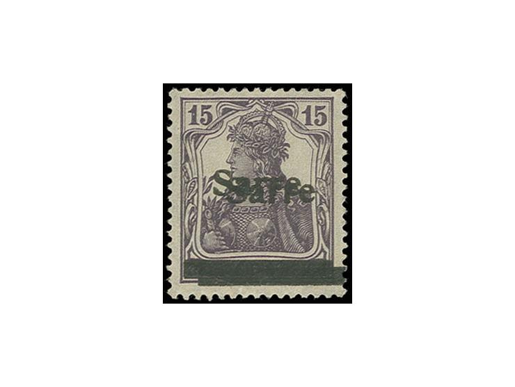 15 Pfg., doppelter Aufdruck, ungebraucht  (Mi. 1000.-)