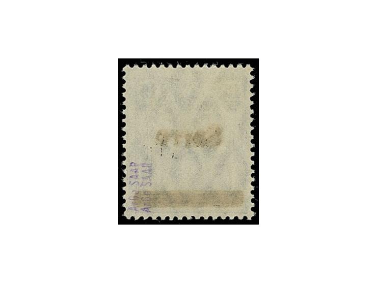 1920, "Sarre" auf Germania: 15 Pfg. grauviolett mit doppeltem Aufdruck der Abart "N", postfrisch, Pracht, sign. ArGe Saar und
