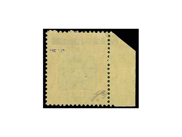 25 Pfg., Aufdruck kopfstehend, ungebraucht,  u.a. signiert J. B., Attest Roumet (Mi. 1000.-)