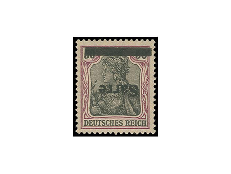 50 Pfg. mit kopstehendem Aufdruck, ungebraucht, Kabinett, sign. Dub, Burger BPP und Fotoattest H.Ney BPP (Mi. 500,-)