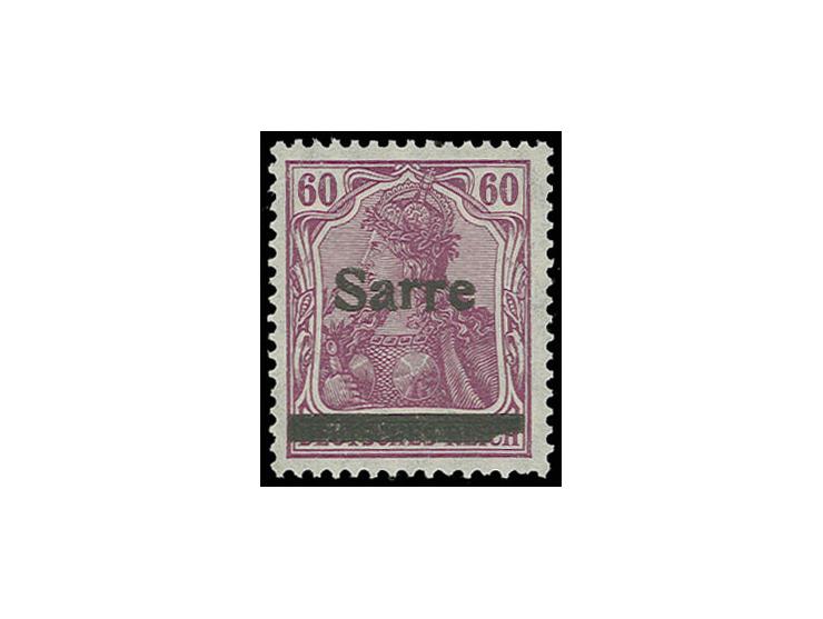 60 Pfg. rotlila mit Abart G, postfrisch, Fotoattest Ney BPP, Mi. 1800.-