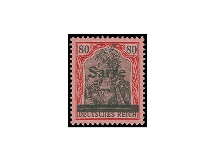 80 Pfg., waagerecht geteilter Balken, postfrisch, sign. Burger BPP (Mi. 900.-)