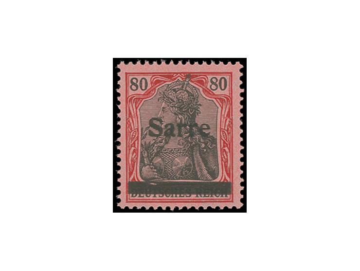 80 Pfg. mit Aufdruckabart I, postfrisch, signiert ArGe Saar (Mi. 1000.-)