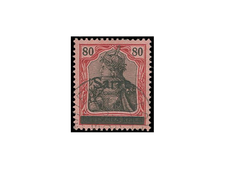 80 Pfg. mit leichtem Stempel von Mittelbexbach, Pracht, Fotobefund Braun BPP (Mi. 340,-)