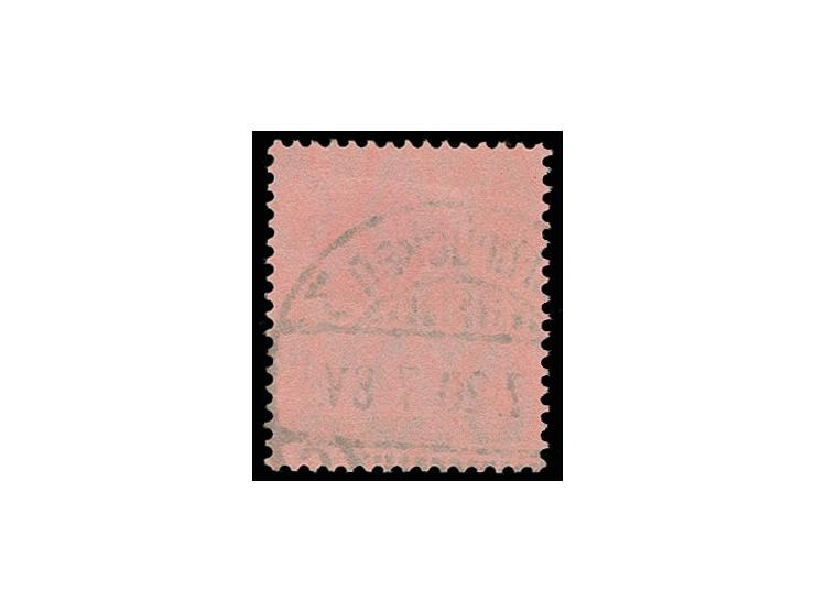 80 Pfg. mit Aufdruckplattenfehler "vorne links abgeschrägter Balken", gestempelt, tadellos, Fotoattest Braun BPP