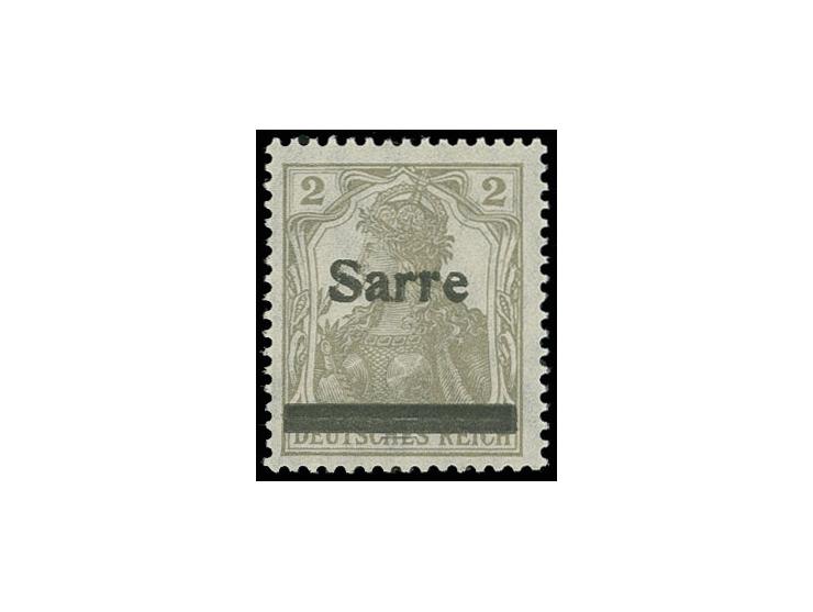 Type II: 2 Pfg. mit Aufdruckabart "waagerecht geteilter Balken", postfrisch, Pracht, sign. Dr. Dub und Fotoattest H. Ney BPP 