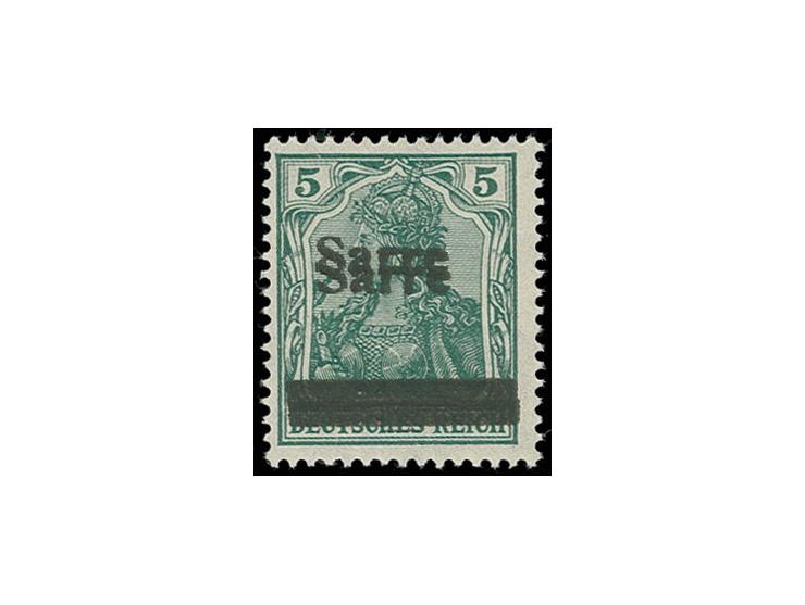 5 Pfg. mit doppeltem Aufdruck, ungebraucht, signiert J. Böcking. (Mi. 1000.-).
