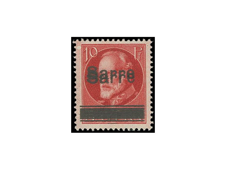 10 Pfg., doppelter Aufdruck, ungebraucht, signiert Böcking, Mi. 400.-