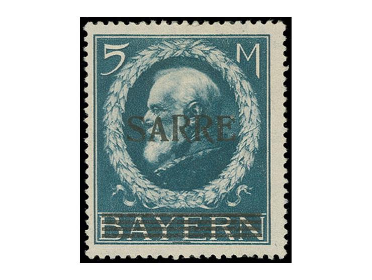 5 M.  mit 'kleinem A', ungebraucht, sign. Böcking u. a. (Mi. 2000.-)