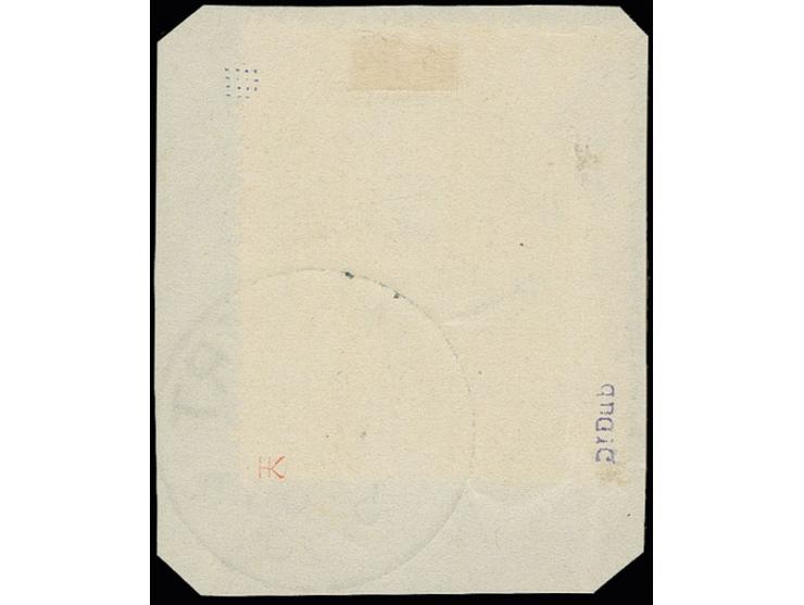 5 M., sauber gestempelt auf Briefstück, sign. Dr. Dub, Fotoattest Braun BPP (Mi. 1100.-)